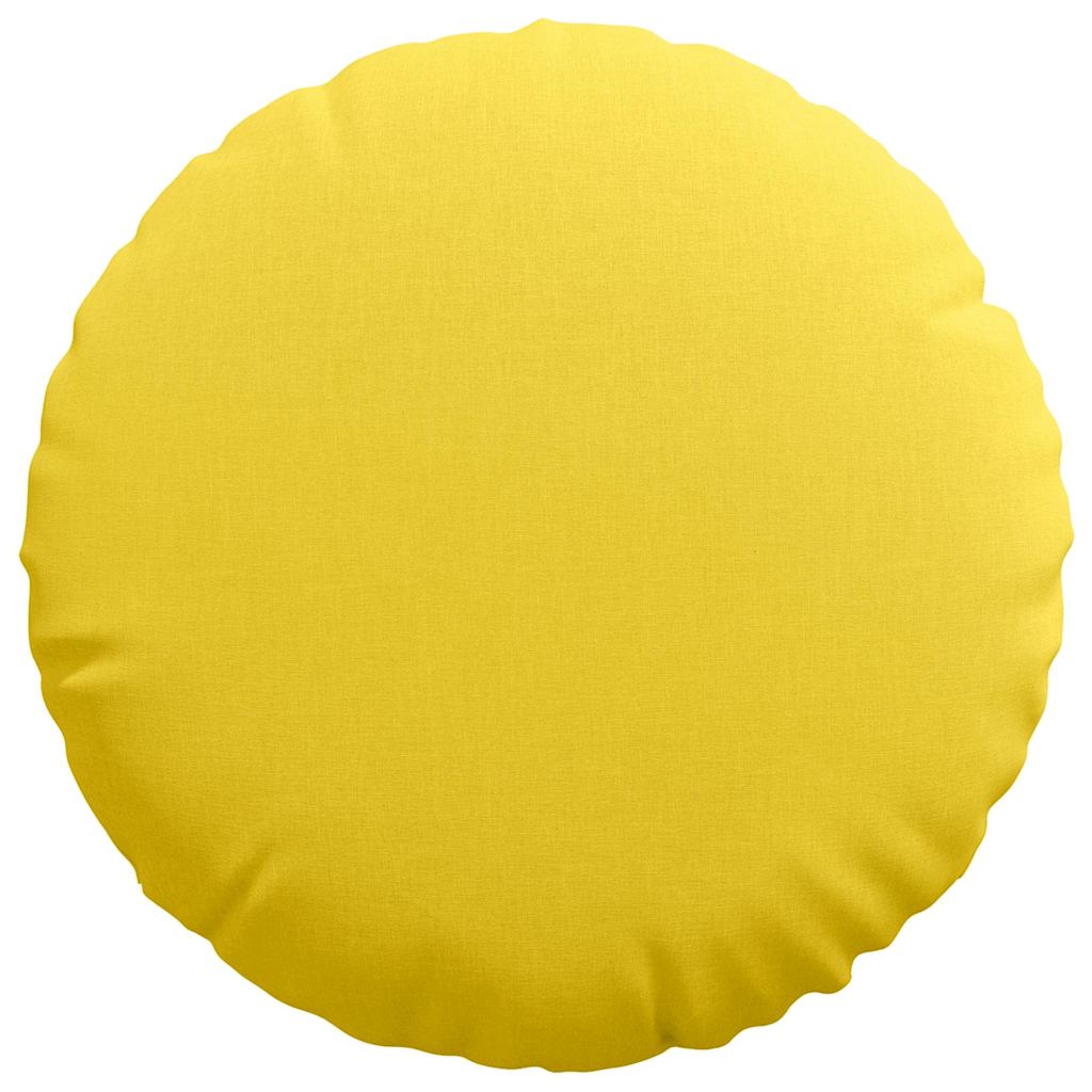 Sædepuder 2 pcs Lys Gul Ø60 x 21 cm Stof