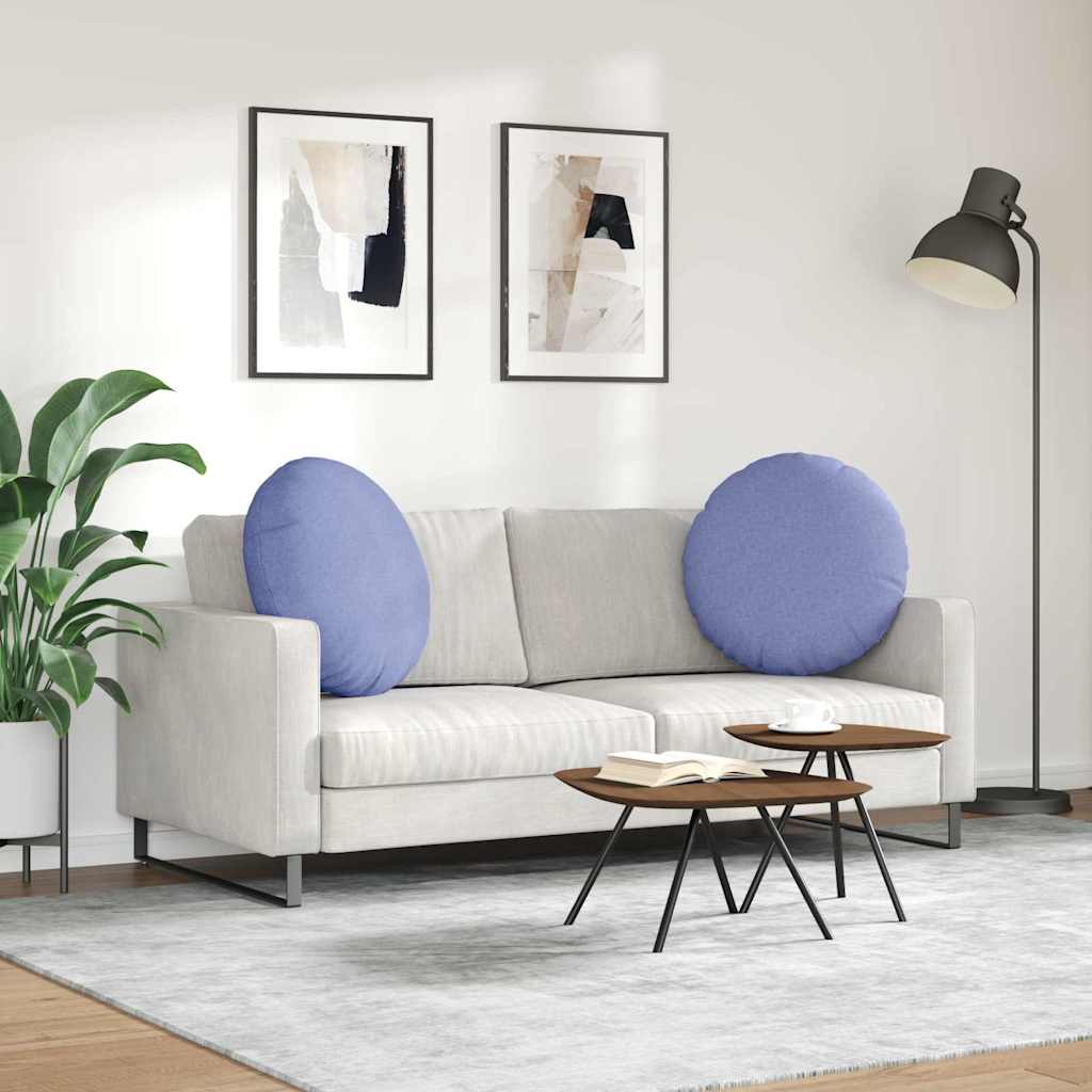 Sædepuder 2 pcs Jeans blå Ø60 x 21 cm Stof