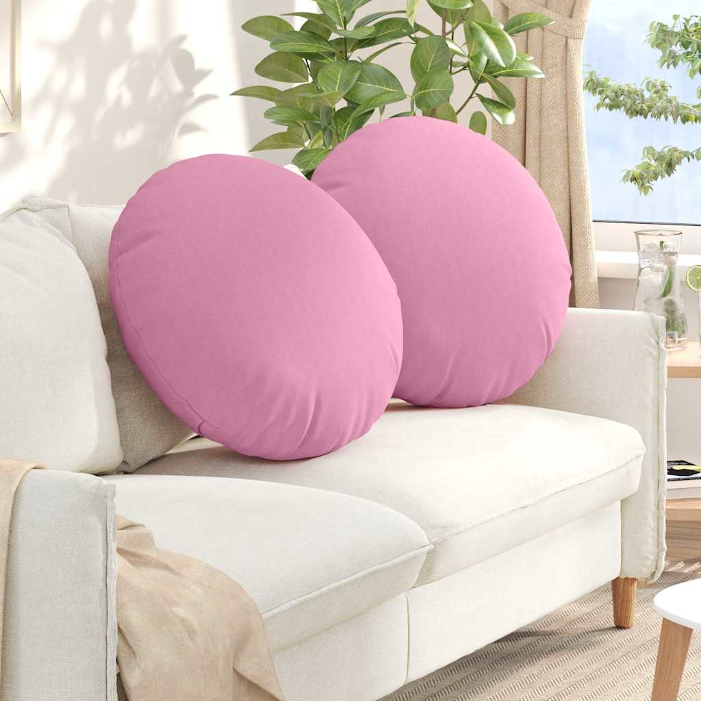 Sædepuder 2 pcs Lyserød Ø60 x 21 cm Stof