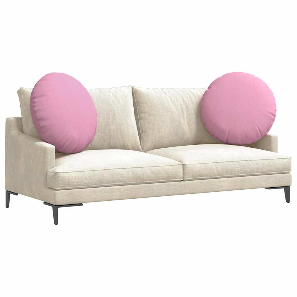 Sædepuder 2 pcs Lyserød Ø60 x 21 cm Stof
