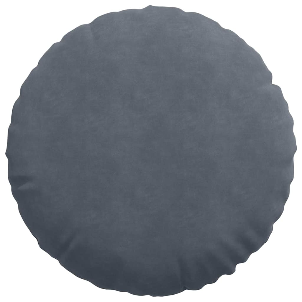 Sædepuder 2 pcs Mørkegrå Ø60 x 21 cm Fløjl