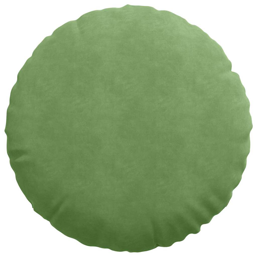 Sædepuder 2 pcs Lys grøn Ø60 x 21 cm Fløjl