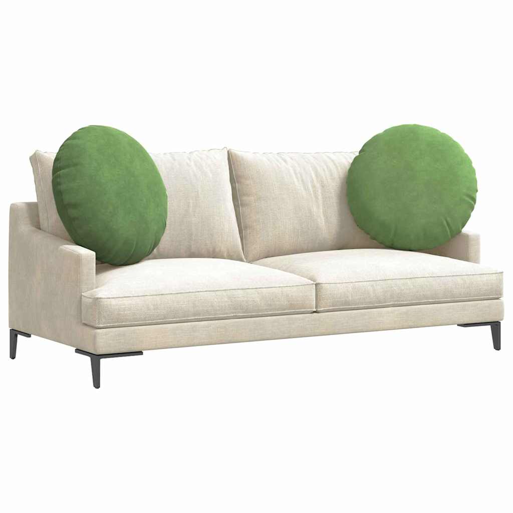 Sædepuder 2 pcs Lys grøn Ø60 x 21 cm Fløjl