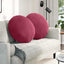 Sædepuder 2 pcs Vinrød Ø60 x 21 cm Fløjl