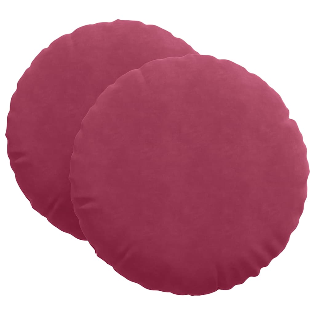 Sædepuder 2 pcs Vinrød Ø60 x 21 cm Fløjl