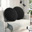 Sædepuder 2 pcs Sort Ø60 x 21 cm Fløjl