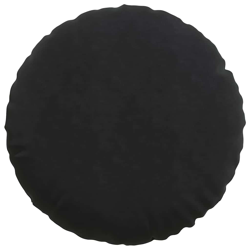 Sædepuder 2 pcs Sort Ø60 x 21 cm Fløjl