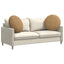 Sædepuder 2 pcs Brun Ø60 x 21 cm Fløjl