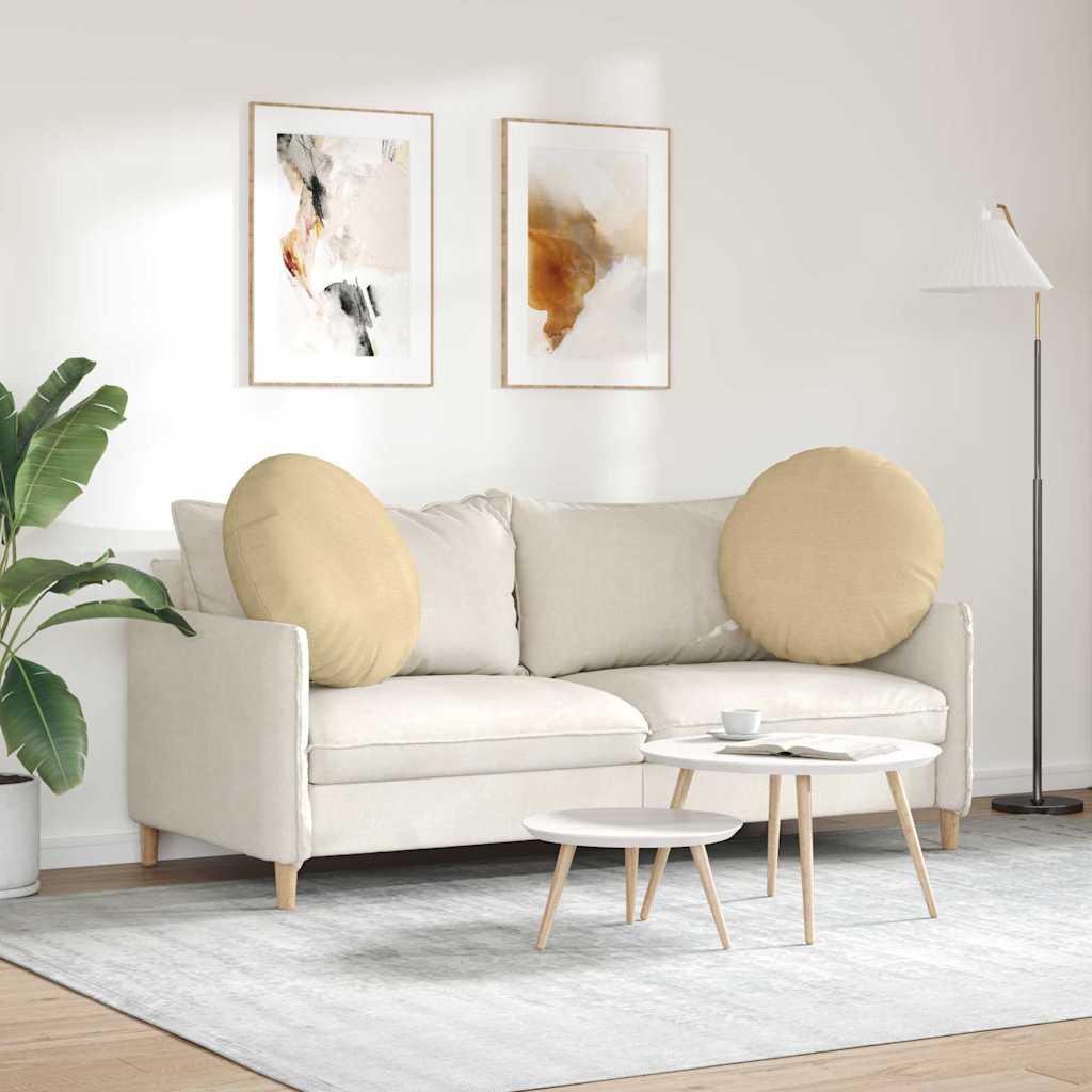 Sædepuder 2 pcs Grågrøn Ø60 x 21 cm Velourstof