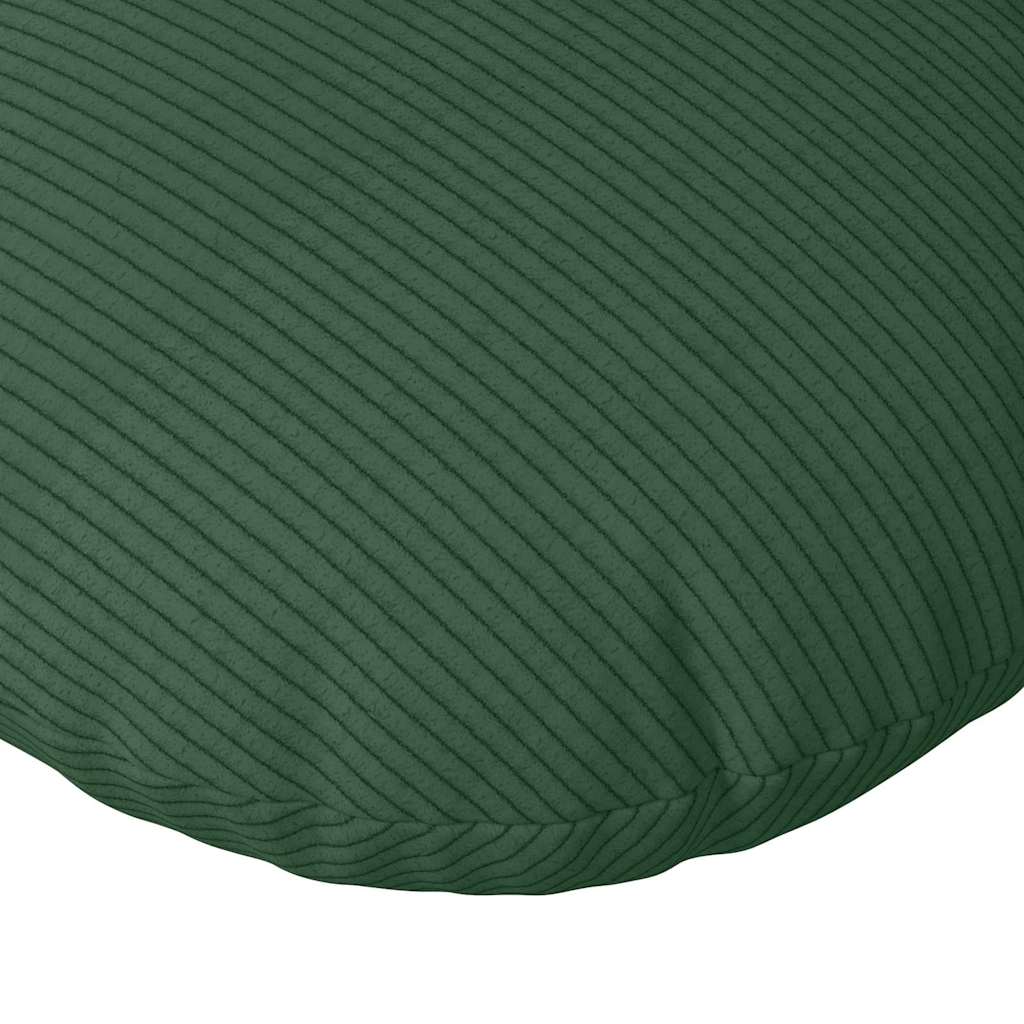 Sædepuder 2 pcs Mørkegrøn Ø60 x 21 cm Velourstof