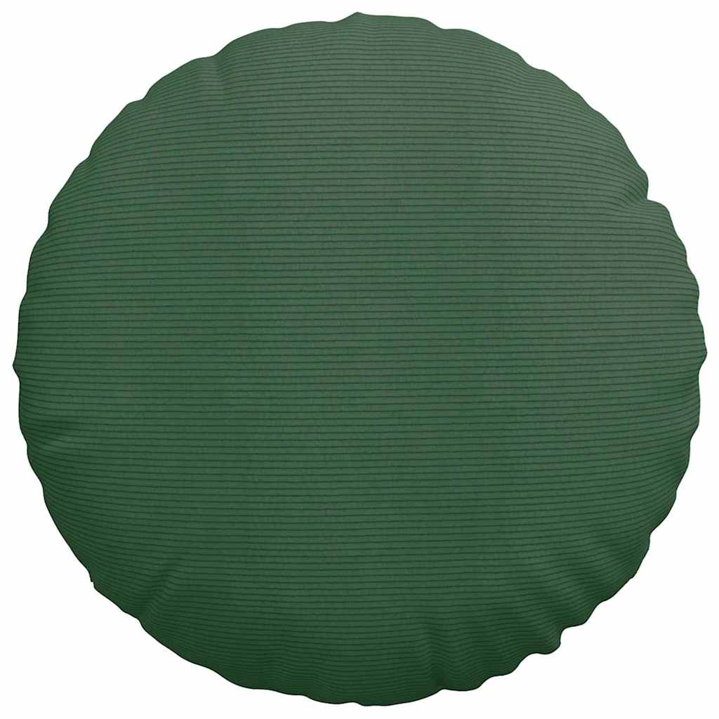 Sædepuder 2 pcs Mørkegrøn Ø60 x 21 cm Velourstof