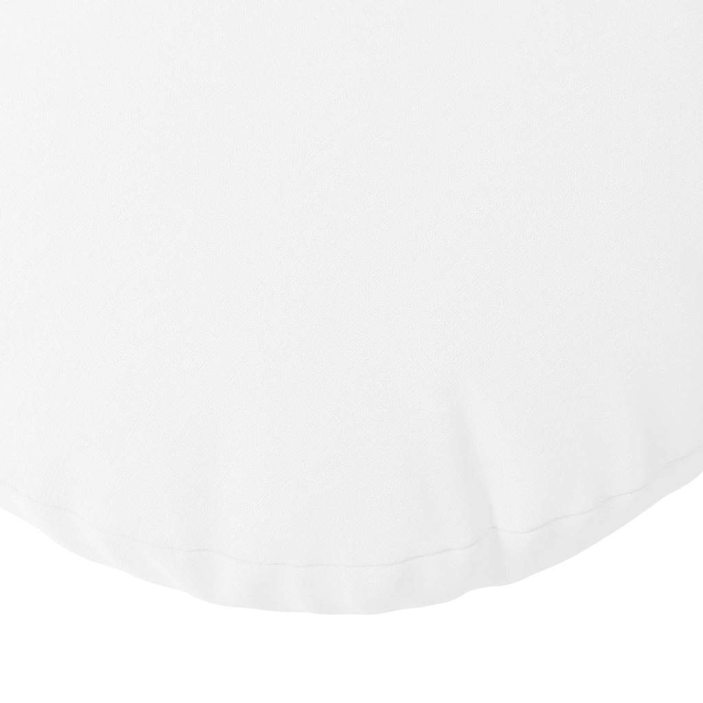 Sædepuder 2 pcs Hvid Ø80 x 29 cm Stof