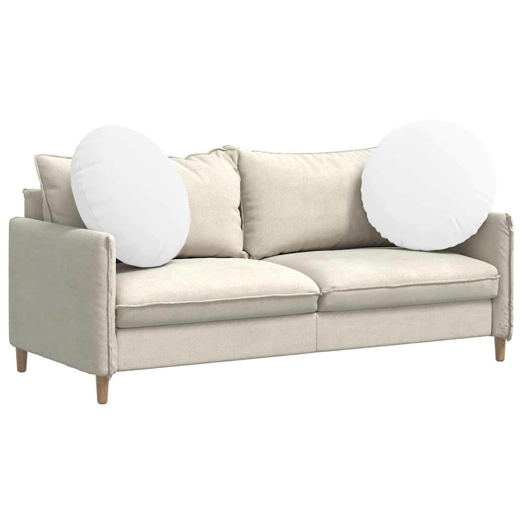 Sædepuder 2 pcs Hvid Ø80 x 29 cm Stof
