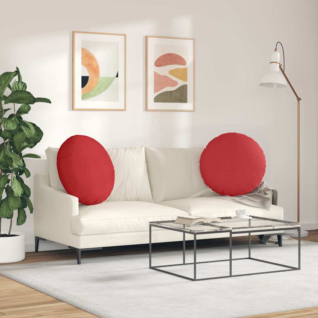 Sædepuder 2 pcs Rød Ø80 x 29 cm Stof