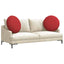 Sædepuder 2 pcs Rød Ø80 x 29 cm Stof