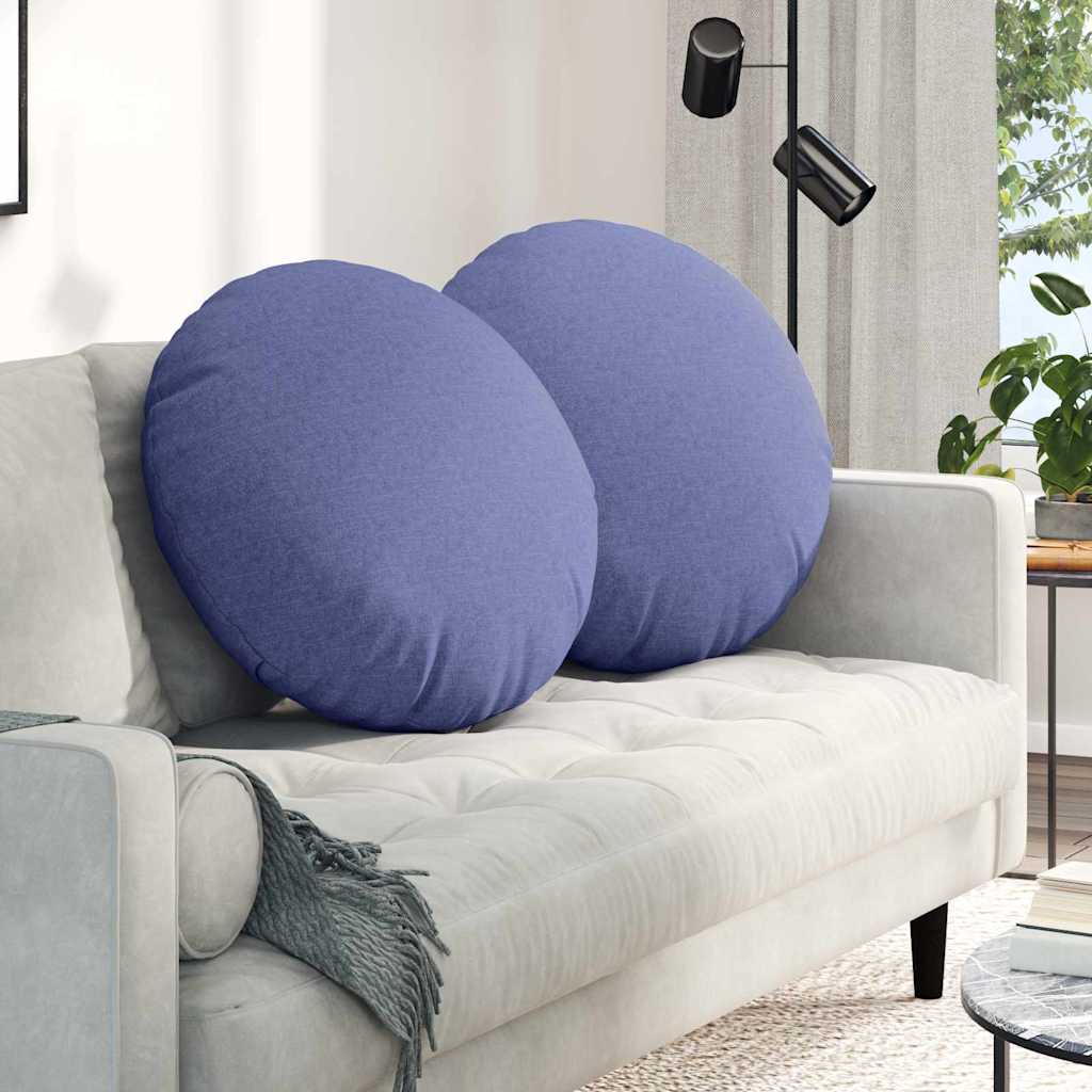 Sædepuder 2 pcs Jeans blå Ø80 x 29 cm Stof