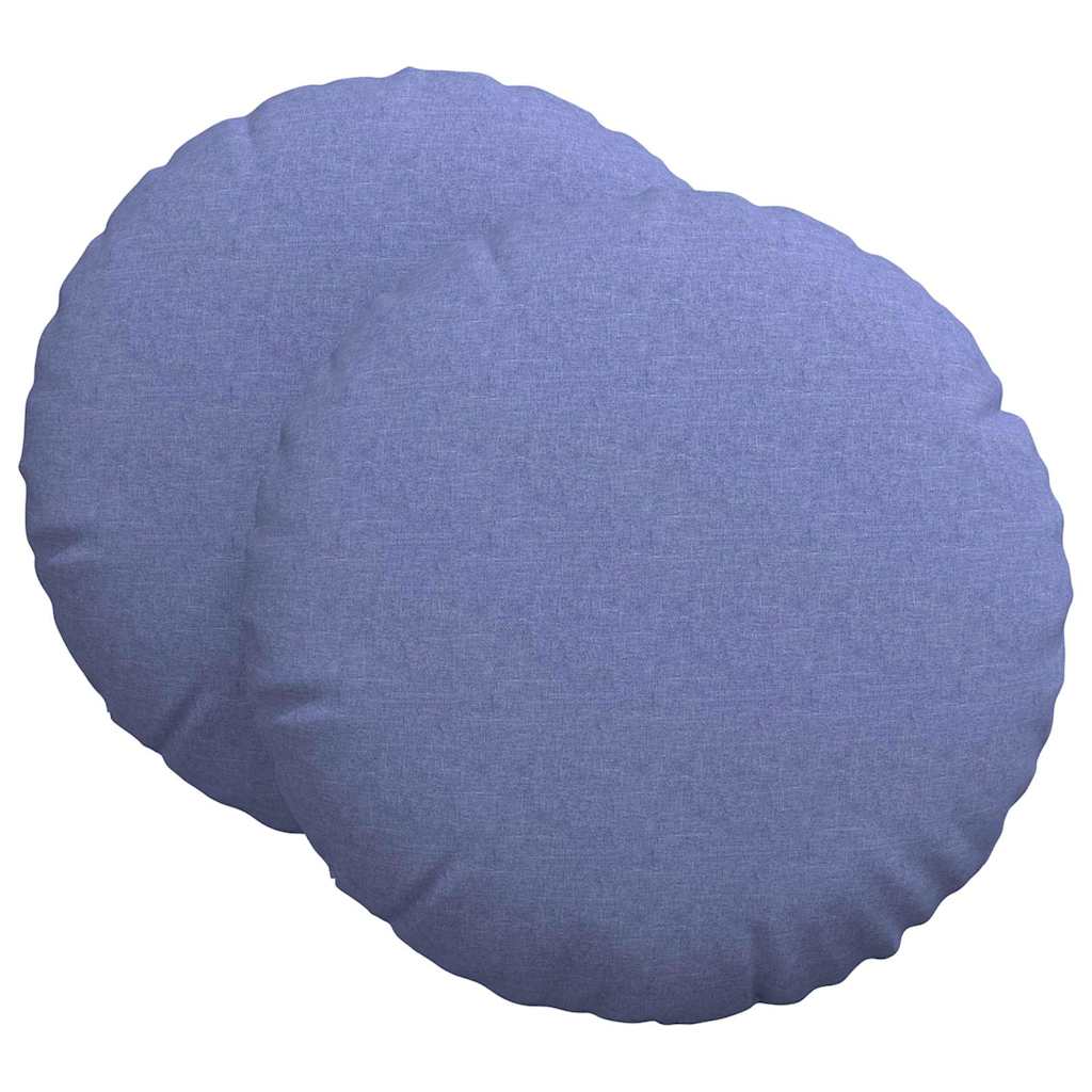 Sædepuder 2 pcs Jeans blå Ø80 x 29 cm Stof