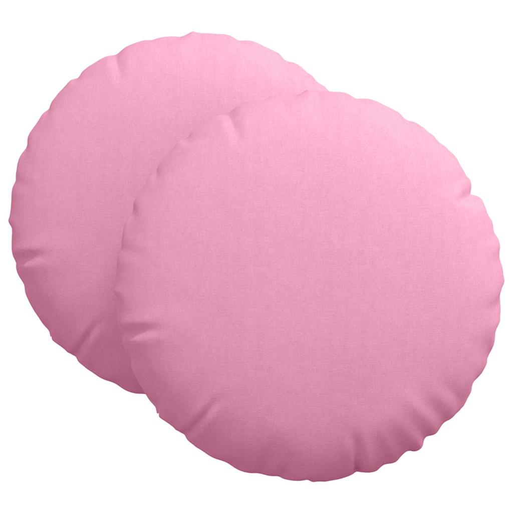 Sædepuder 2 pcs Lyserød Ø80 x 29 cm Stof