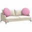Sædepuder 2 pcs Lyserød Ø80 x 29 cm Stof