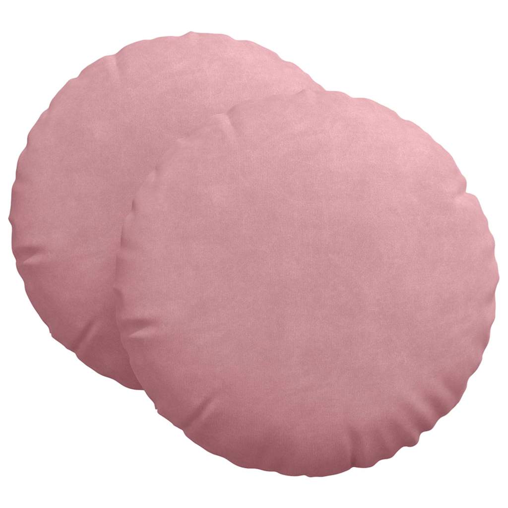 Sædepuder 2 pcs Lyserød Ø 80 x 29 cm Fløjl