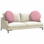 Sædepuder 2 pcs Lyserød Ø 80 x 29 cm Fløjl