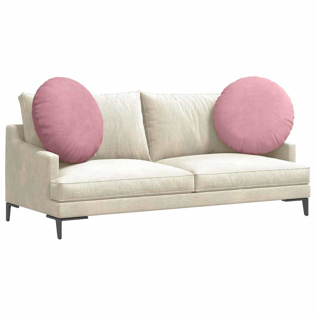 Sædepuder 2 pcs Lyserød Ø 80 x 29 cm Fløjl