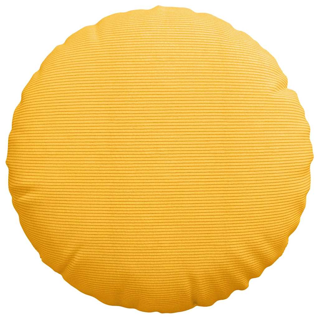 Sædepuder 2 pcs Lys Gul Ø 80 cm Velourstof