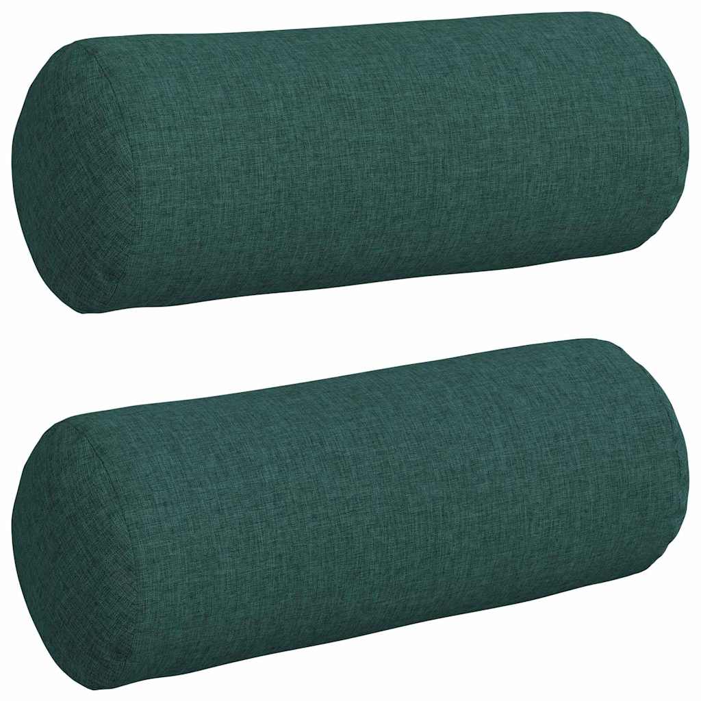 Bolsterpuder 2 pcs Mørkegrøn Ø 15 x 40 cm Stof
