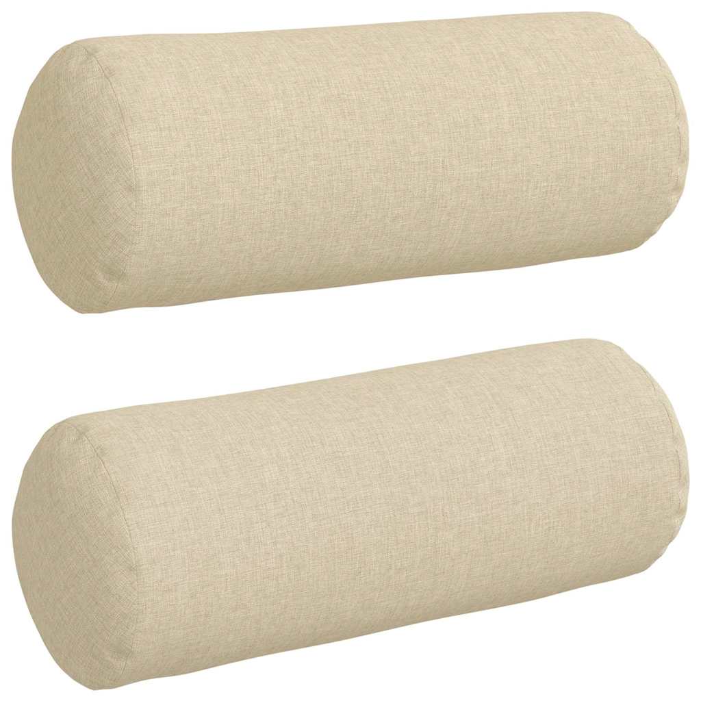 Bolsterpuder 2 pcs Creme Ø 15 x 40 cm Stof
