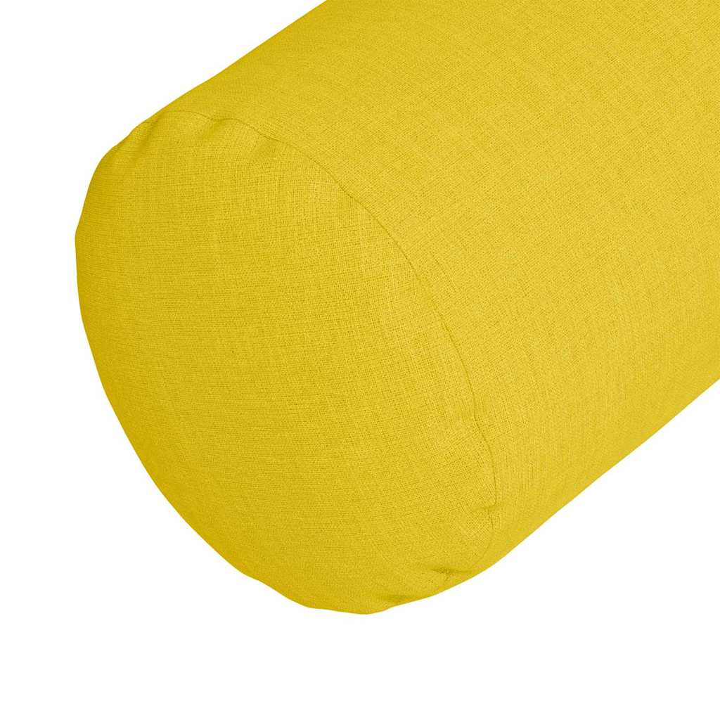 Bolsterpuder 2 pcs Lys Gul Ø 15 x 40 cm Stof