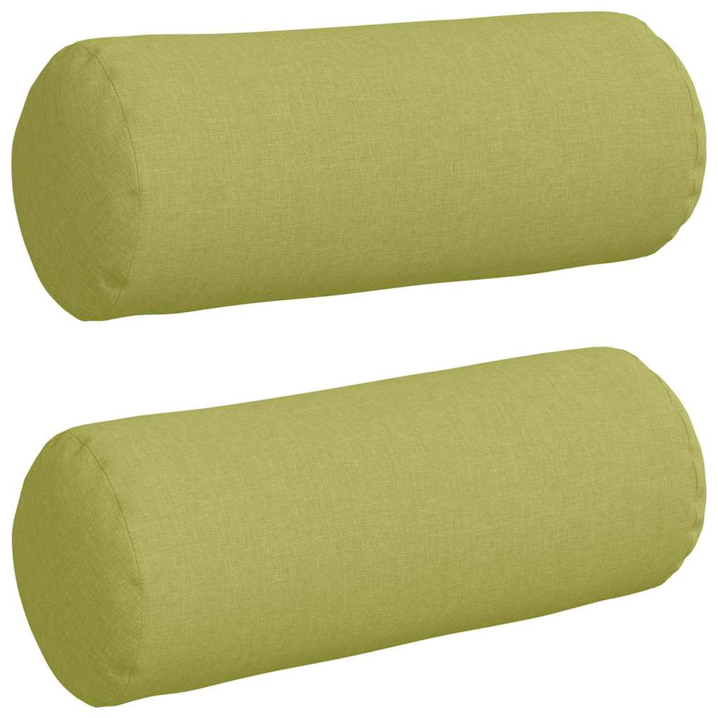 Bolsterpuder 2 pcs Lys grøn Ø 15 x 40 cm Stof