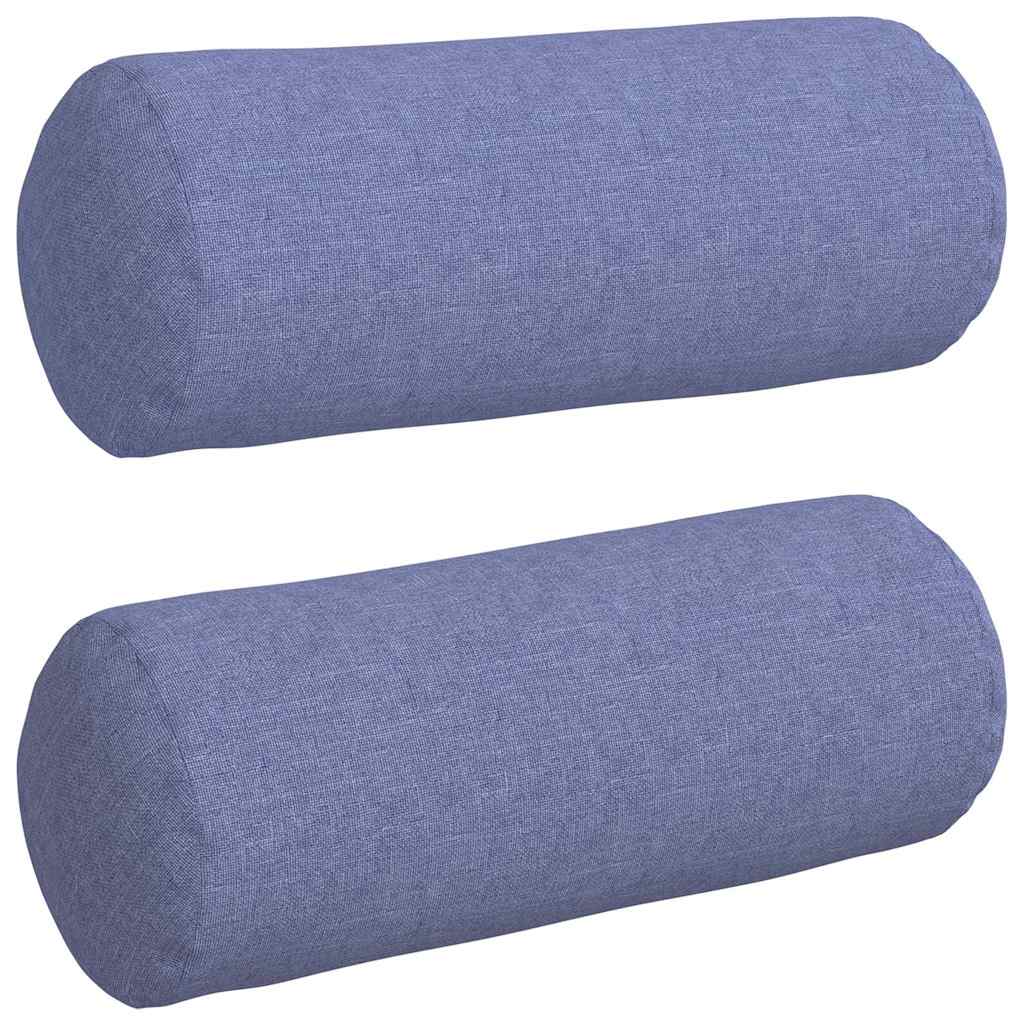 Bolsterpuder 2 pcs Jeans blå Ø 15 x 40 cm Stof