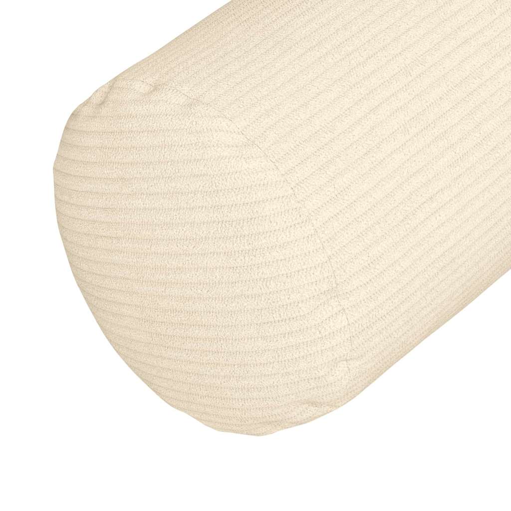 Bolsterpuder 2 pcs Creme Ø 15 x 40 cm Velourstof