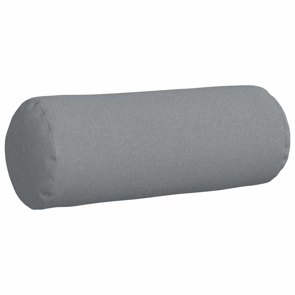 Bolsterpuder 2 pcs Lysegrå Ø 25 x 70 cm Stof