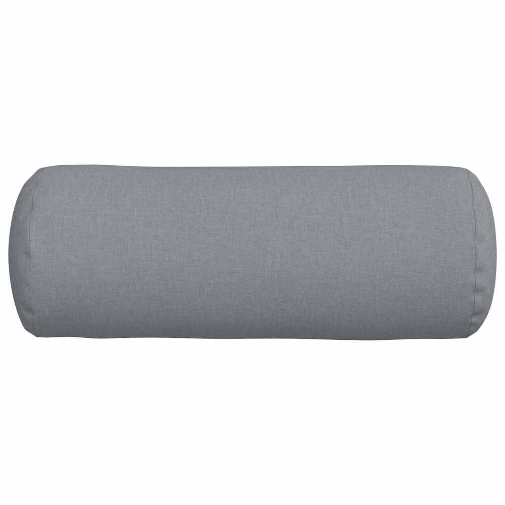 Bolsterpuder 2 pcs Lysegrå Ø 25 x 70 cm Stof