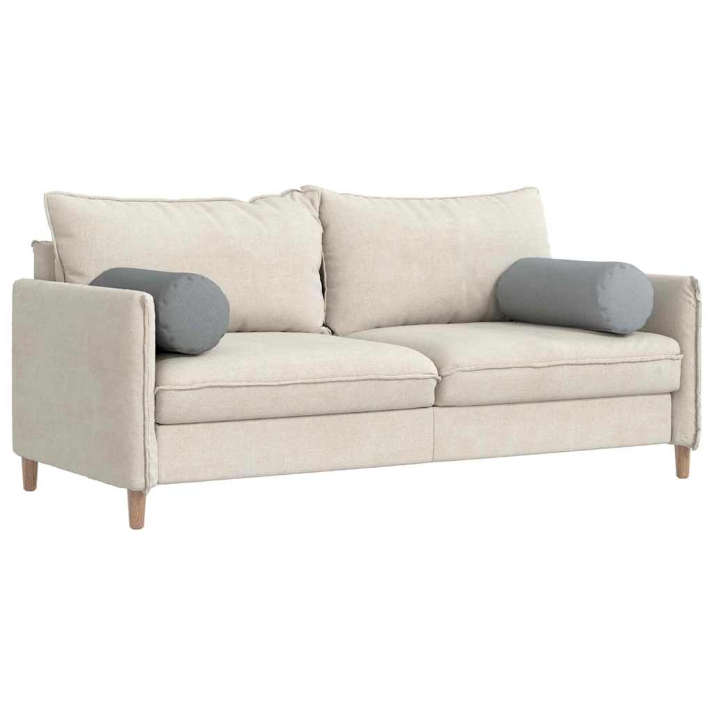 Bolsterpuder 2 pcs Lysegrå Ø 25 x 70 cm Stof