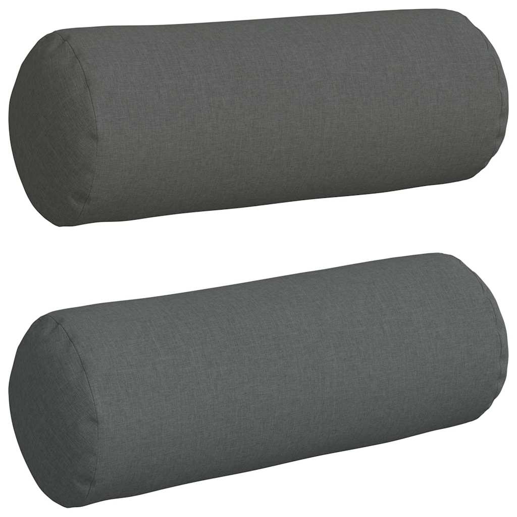 Bolsterpuder 2 pcs Mørkegrå Ø 25 x 70 cm Stof