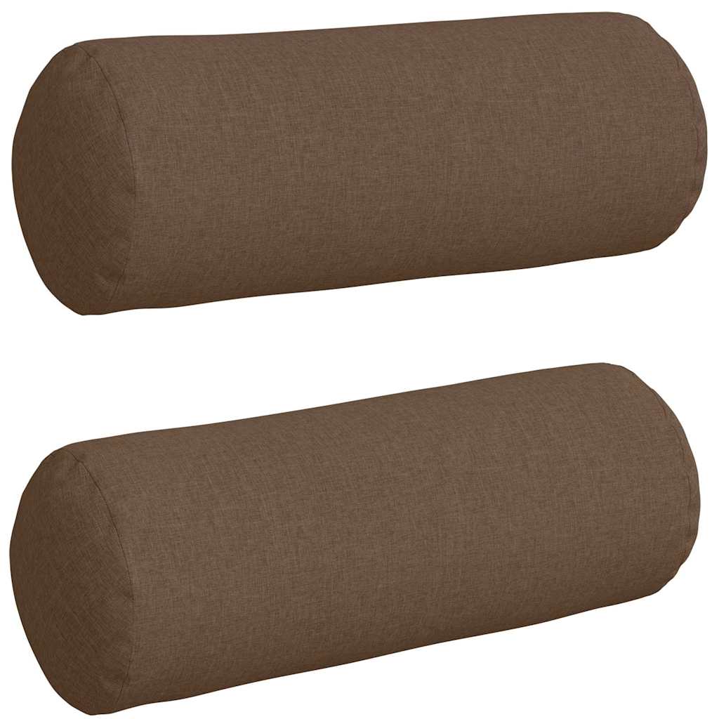 Bolsterpuder 2 pcs Brun Ø 25 x 70 cm Stof