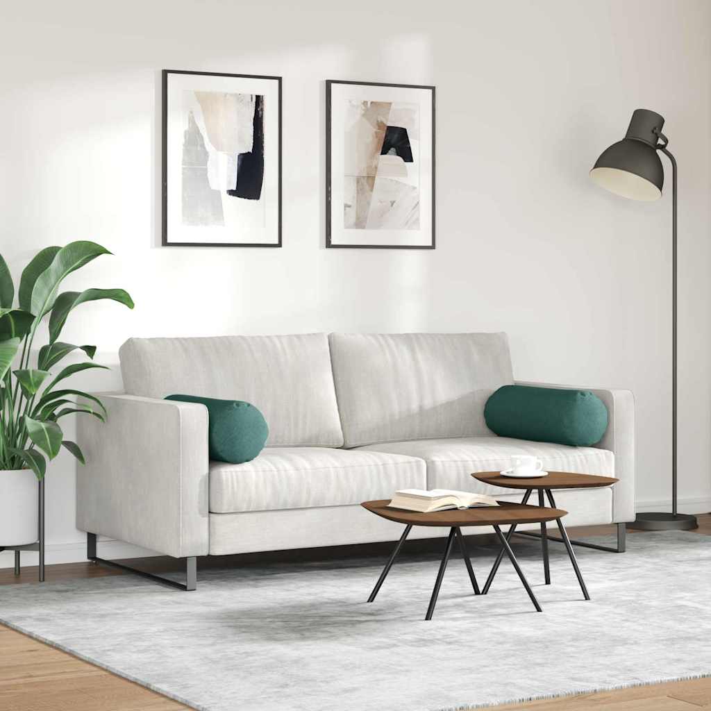 Bolsterpuder 2 pcs Mørkegrøn Ø 25 x 70 cm Stof