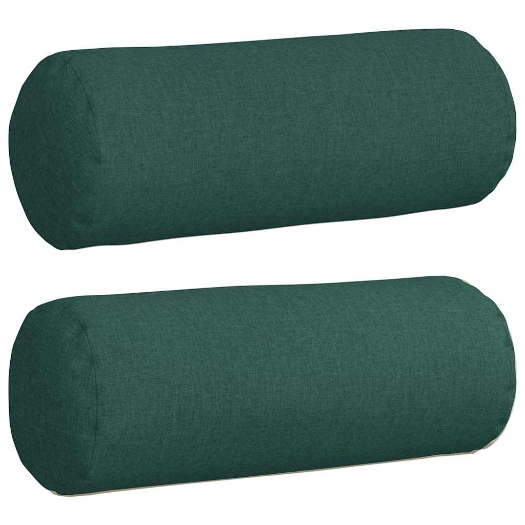 Bolsterpuder 2 pcs Mørkegrøn Ø 25 x 70 cm Stof