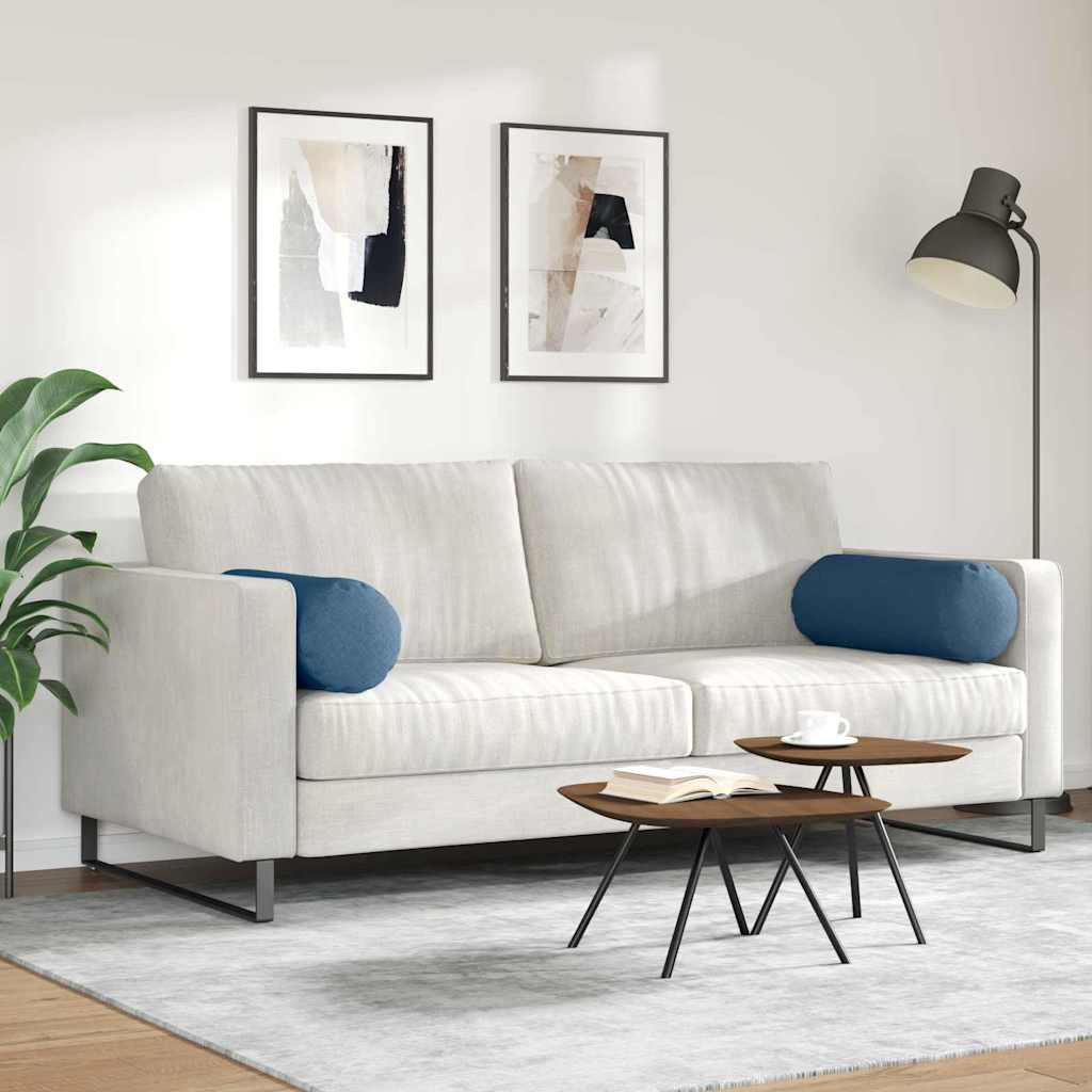 Bolsterpuder 2 pcs Blå Ø 25 x 70 cm Stof