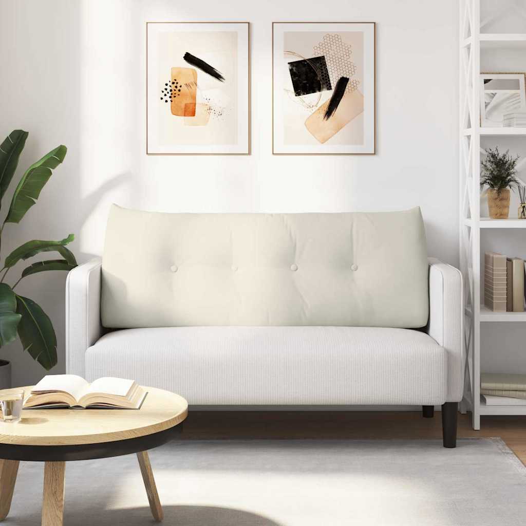Rygpude Creme 120 x 24 x 50 cm Fløjl
