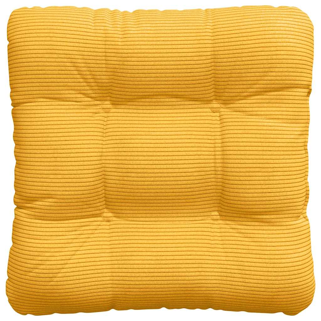 Sædepuder 4 pcs Lys Gul 40 x 40 cm Velourstof