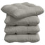 Sædepuder 4 pcs Lysegrå 45 x 45 cm Mikrofiberstof