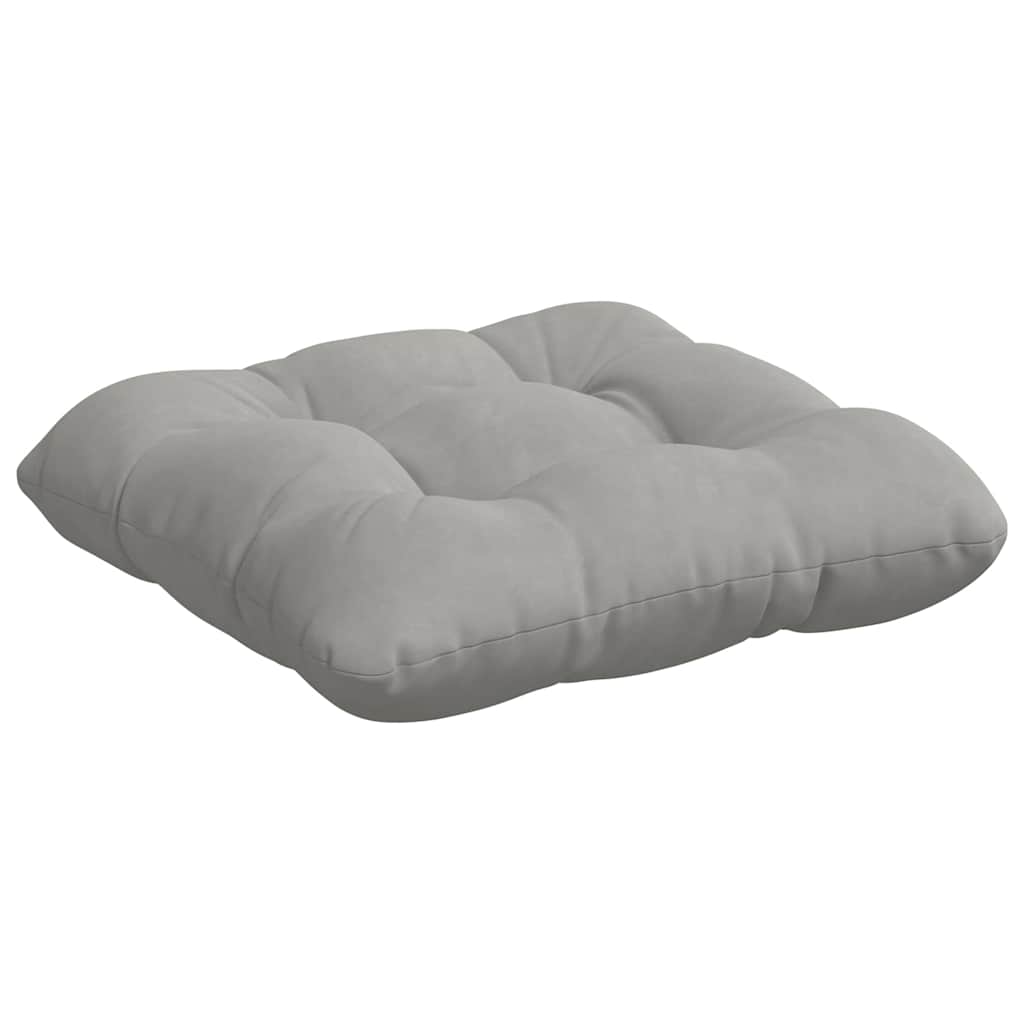 Sædepuder 4 pcs Lysegrå 45 x 45 cm Mikrofiberstof
