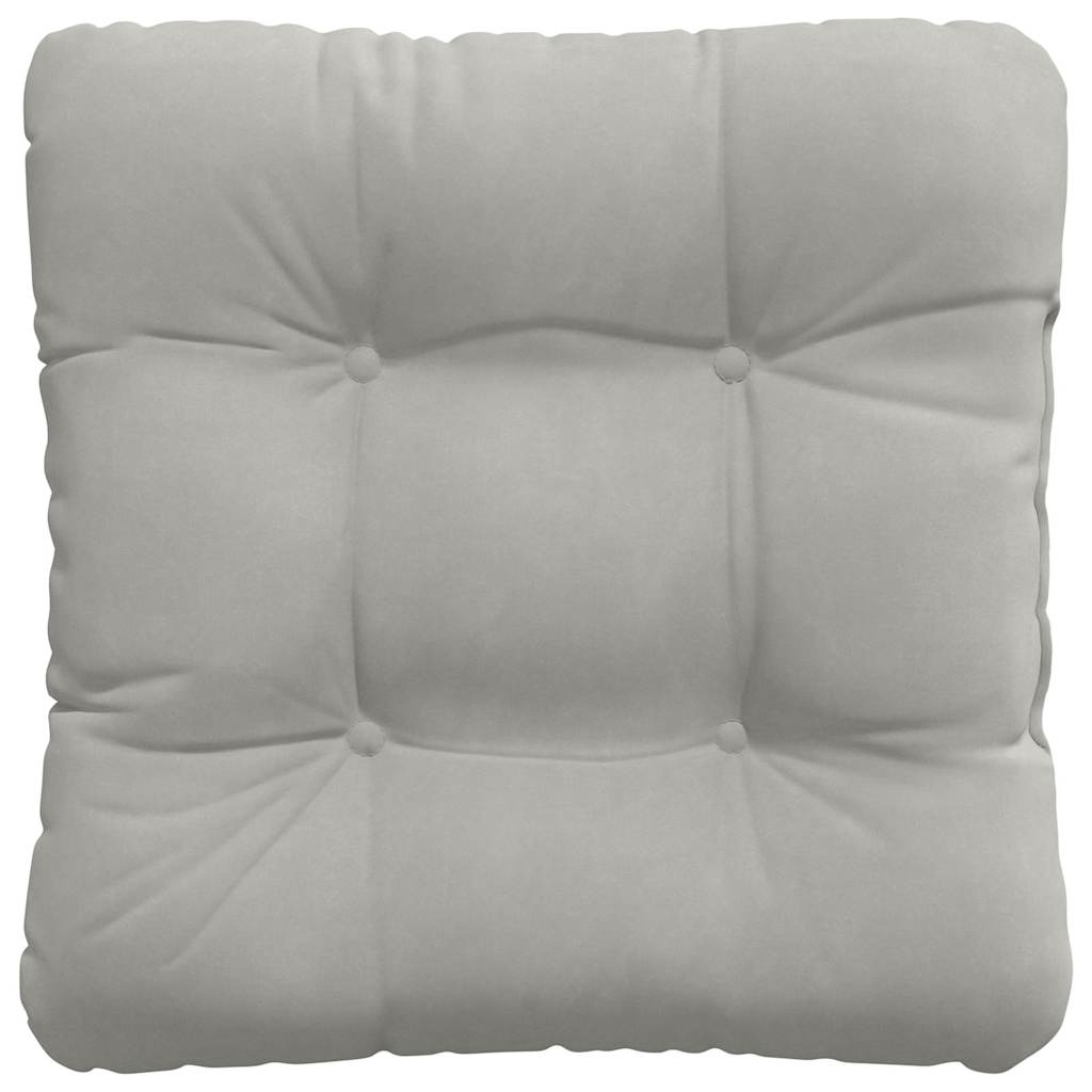 Sædepuder 4 pcs Lysegrå 45 x 45 cm Mikrofiberstof