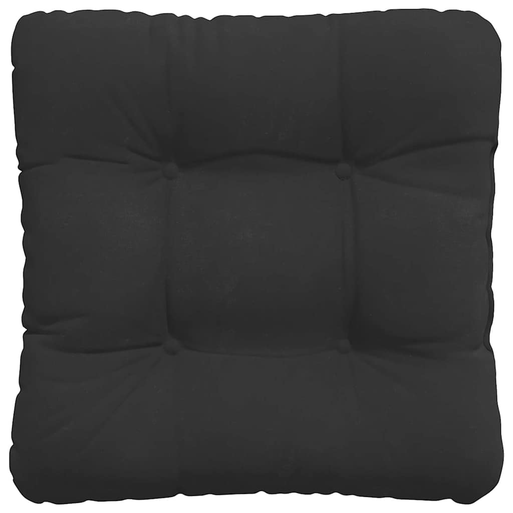 Sædepuder 4 pcs Sort 45 x 45 cm Mikrofiberstof