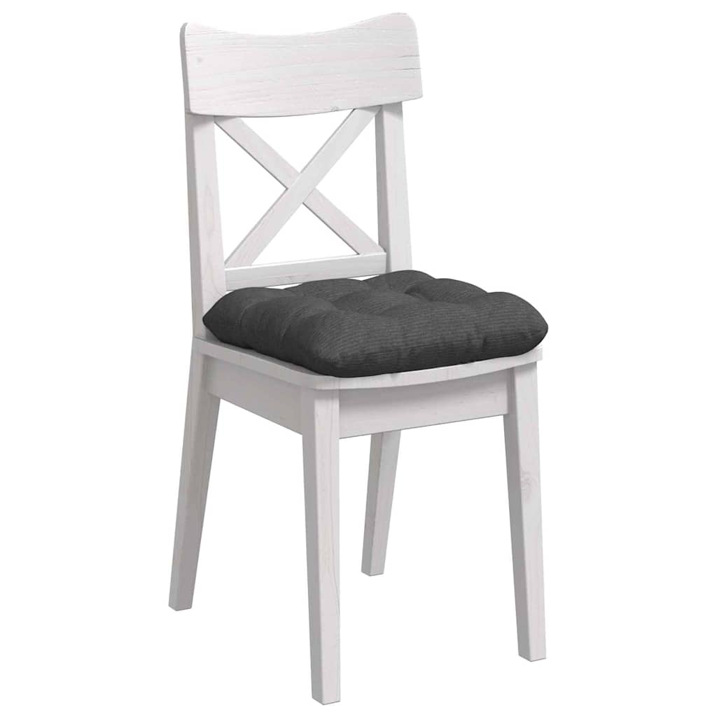 Sædepuder 4 pcs Mørkegrå 45 x 45 cm Velourstof