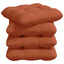 Sædepuder 4 pcs Rød orange 45 x 45 cm Velourstof