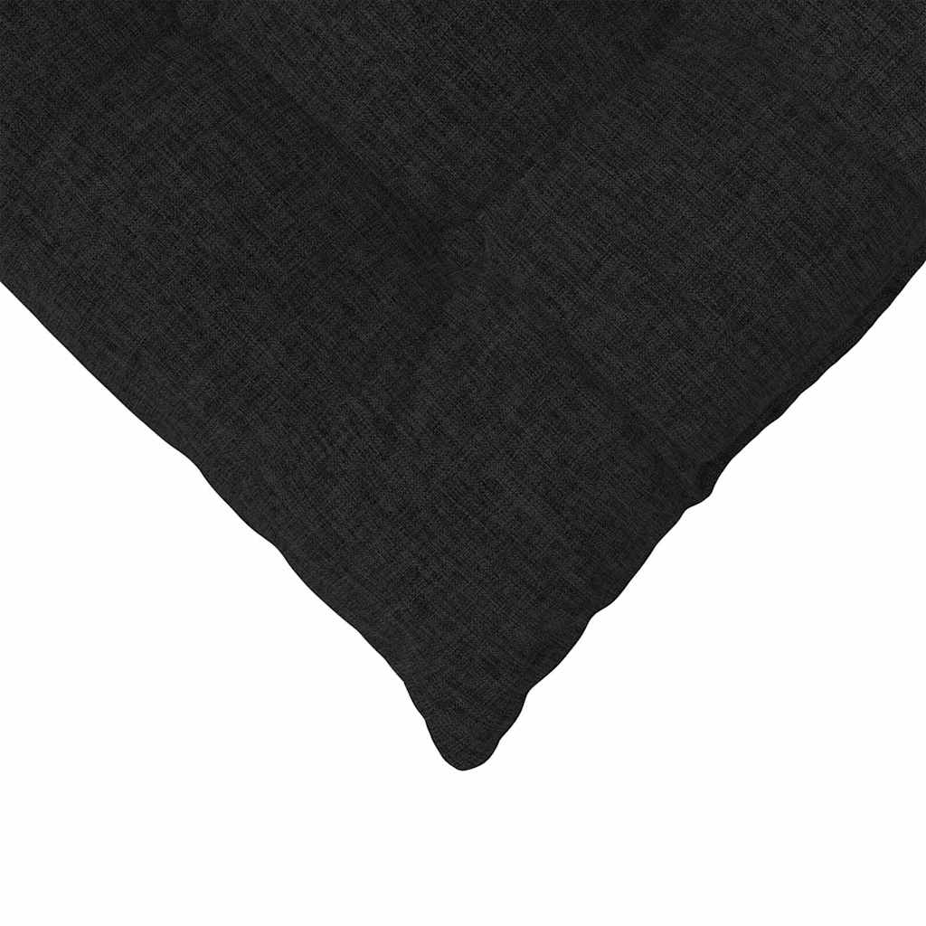 Sædepuder 4 pcs Sort 40 x 40 x 6 cm Stof